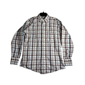 Wrangler George Strait L/S Pearl Snap Plaid Shirt Mens XL